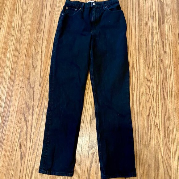 Abercrombie fitch 90s straight ultra high rise jean curve love 28 6 Reg Black - Picture 4 of 12